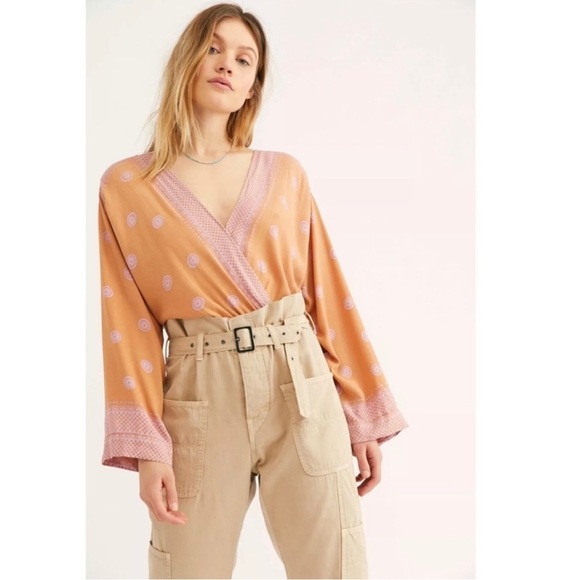 Free People Percy High Rise Paperbag Tapered Cargo Pant Boho 90s Street Khaki 6 - Picture 3 of 11